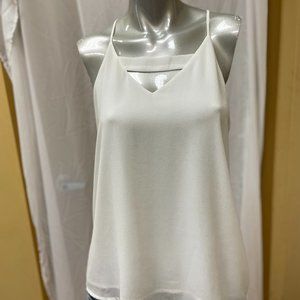 Naked zebra White Zipper back top sz medium